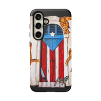 Puerto Rican Flag Phone Case - Rustic Coquí Door Design Tough Case