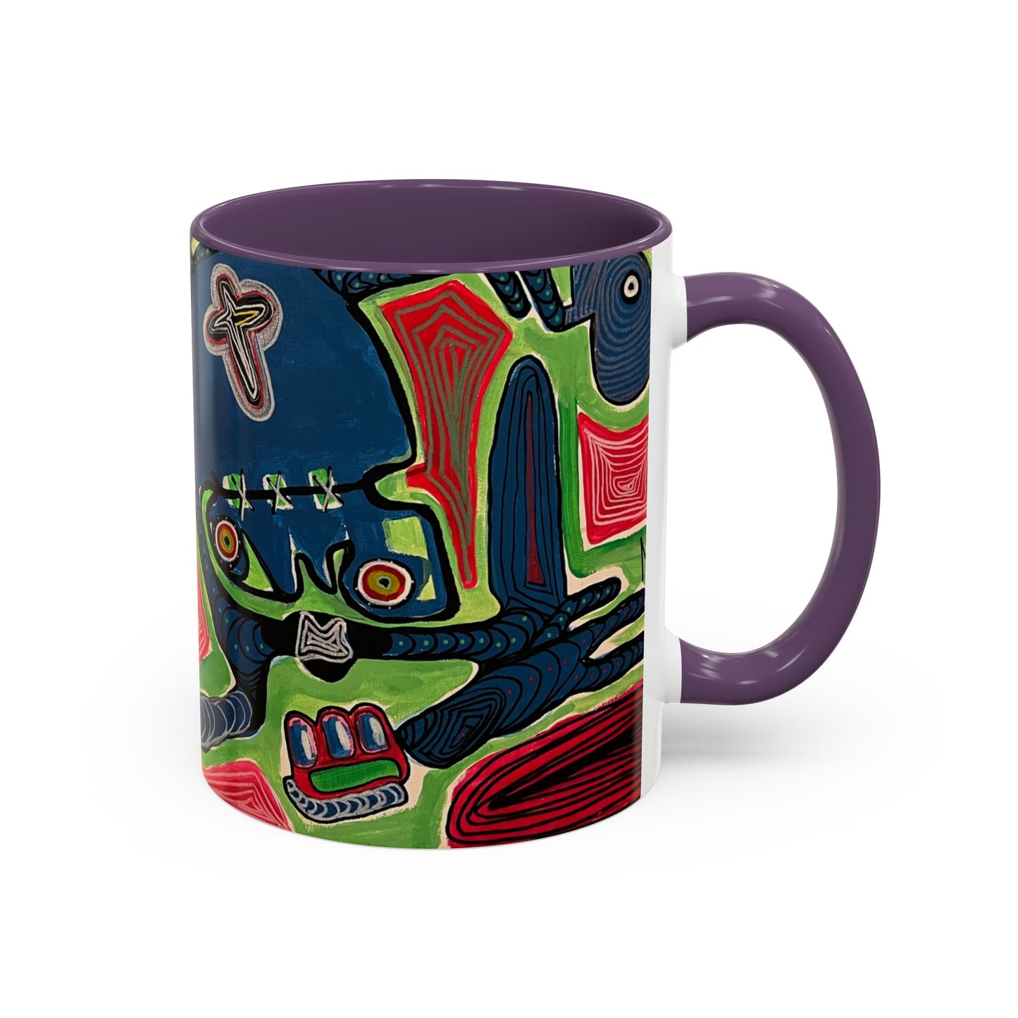 AFTER LIFE2.0  Abstract Neon Doodle Coffee Mug — Colorful Surreal Art Accent Mug (11/15oz)