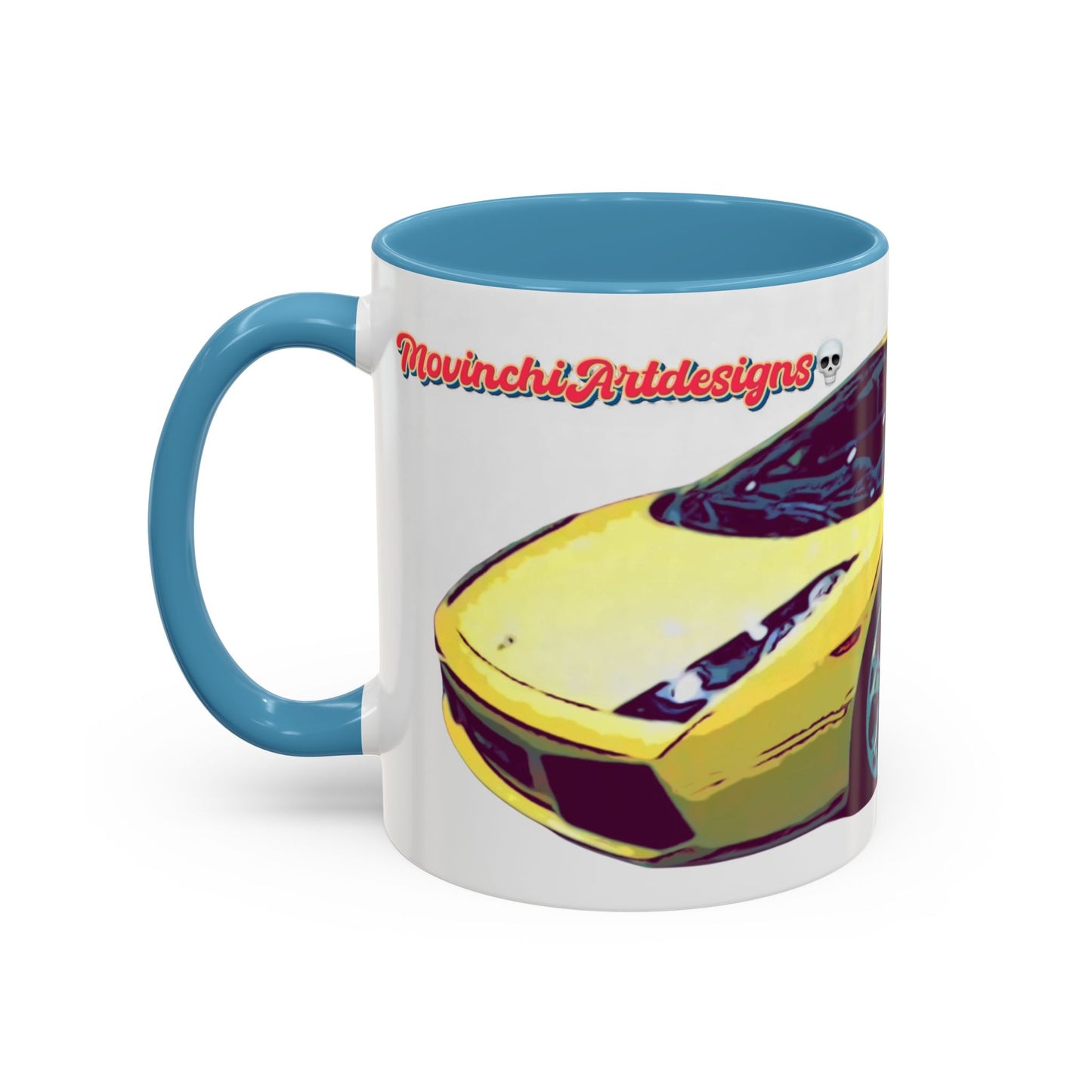 GALLARDO.  Sports Car Coffee Mug — Yellow Supercar Accent Mug (11/15oz)
