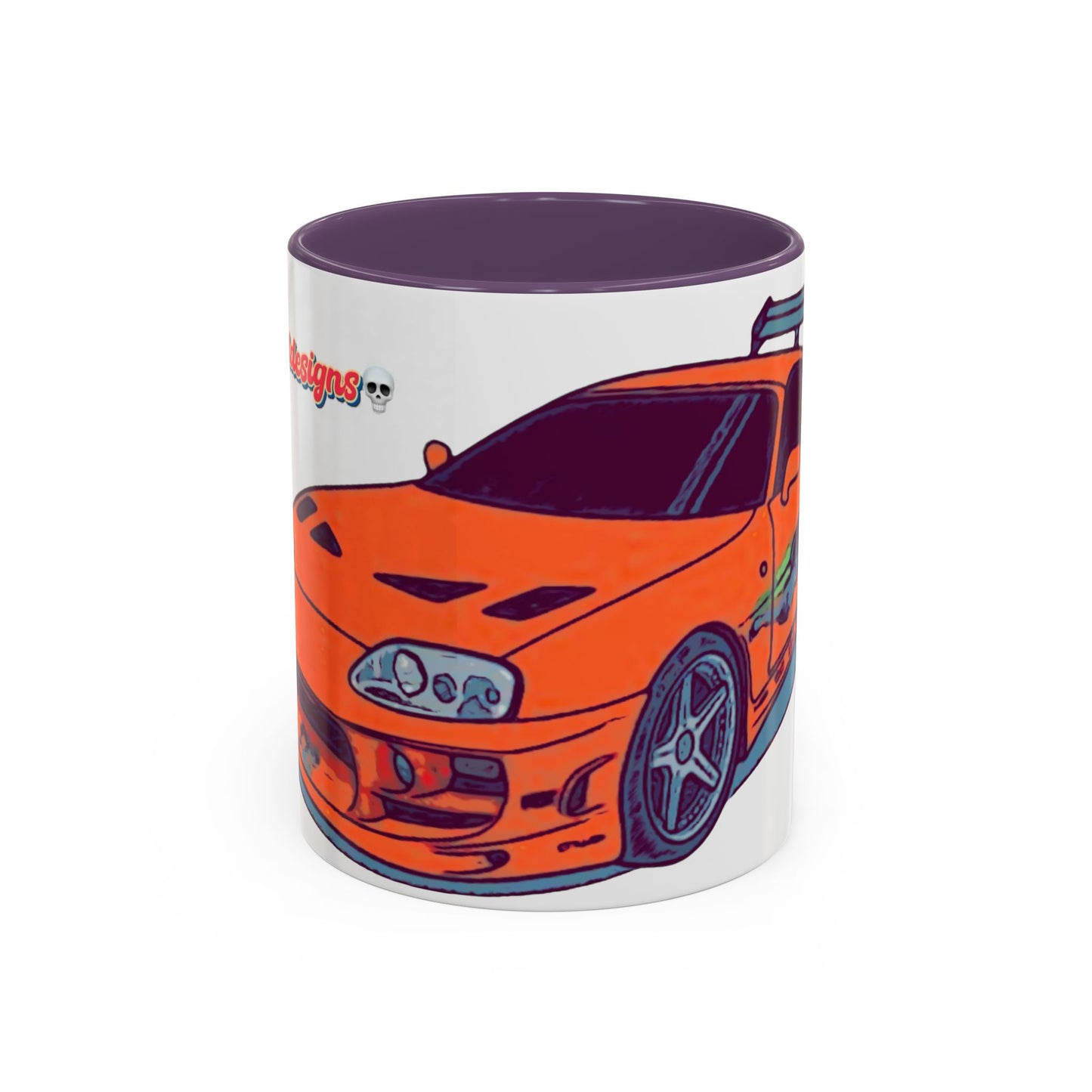 Racing Supra Accent Coffee Mug (11/15oz) — Orange Drift Car Design