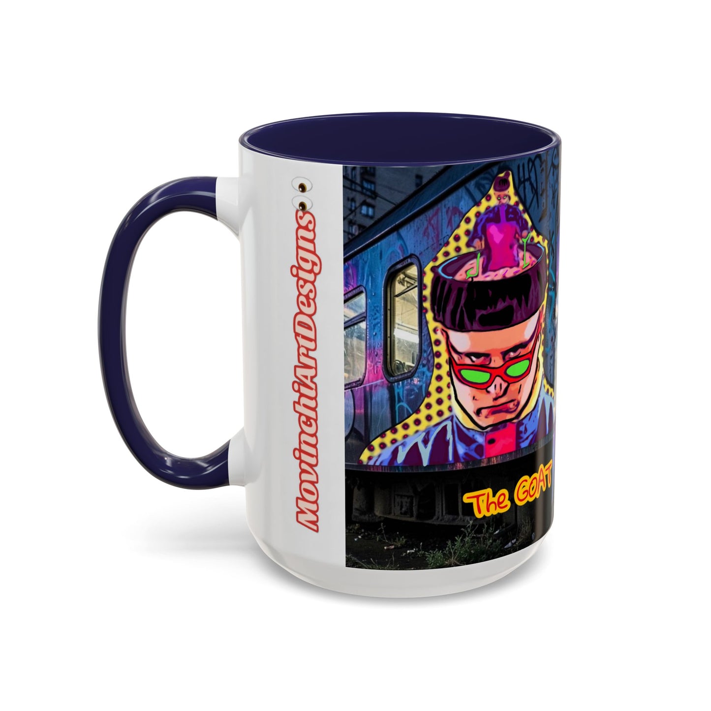 OLIVER TREE "The Goat"Urban Graffiti Coffee Mug — Colorful Retro Subway Art