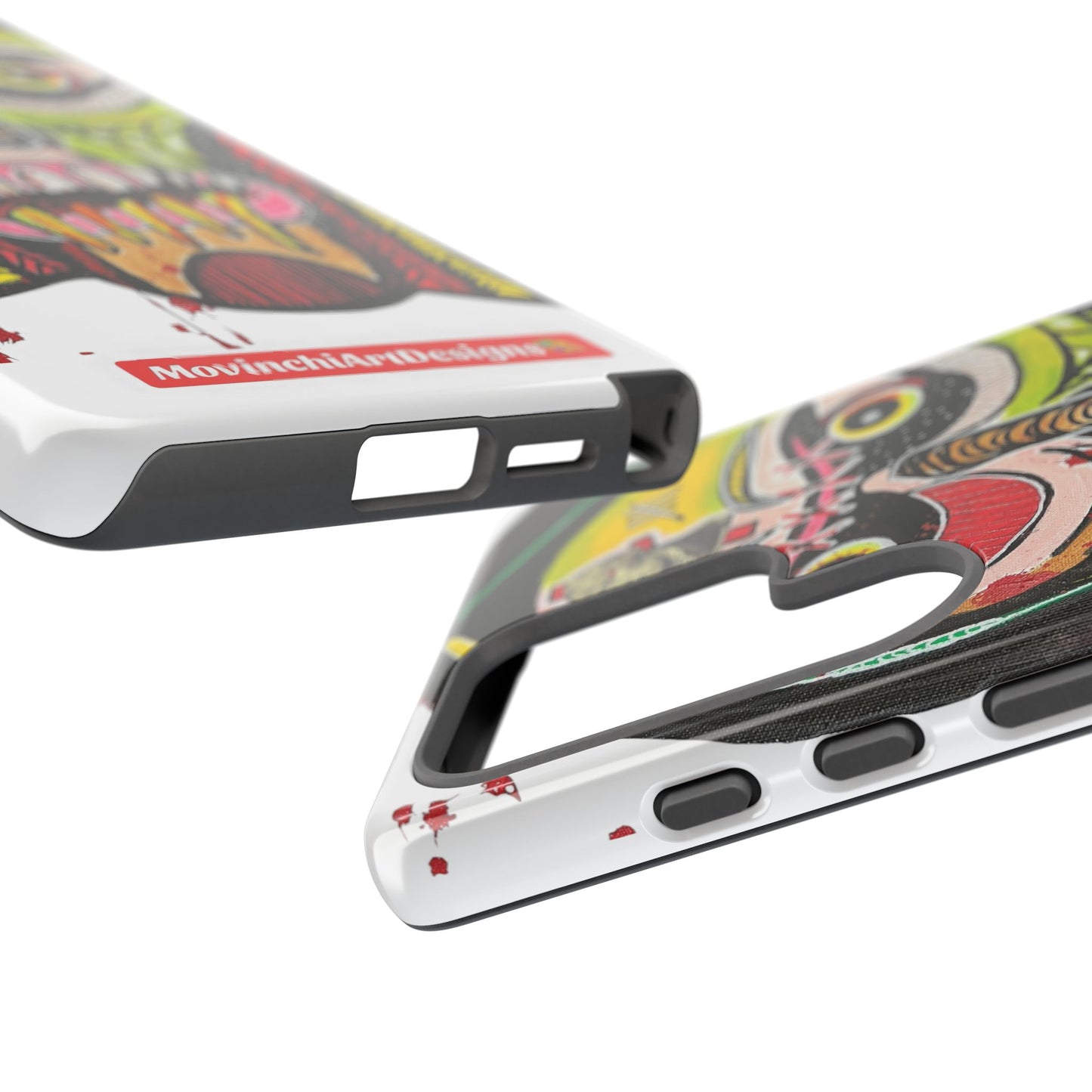 KUNTA.  Abstract Tribal Skull Phone Case — Colorful Street Art Protective Cover