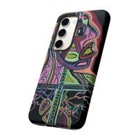 HEART ATTACK Abstract Neon Face Tough Phone Case – Vibrant Art Phone Cover