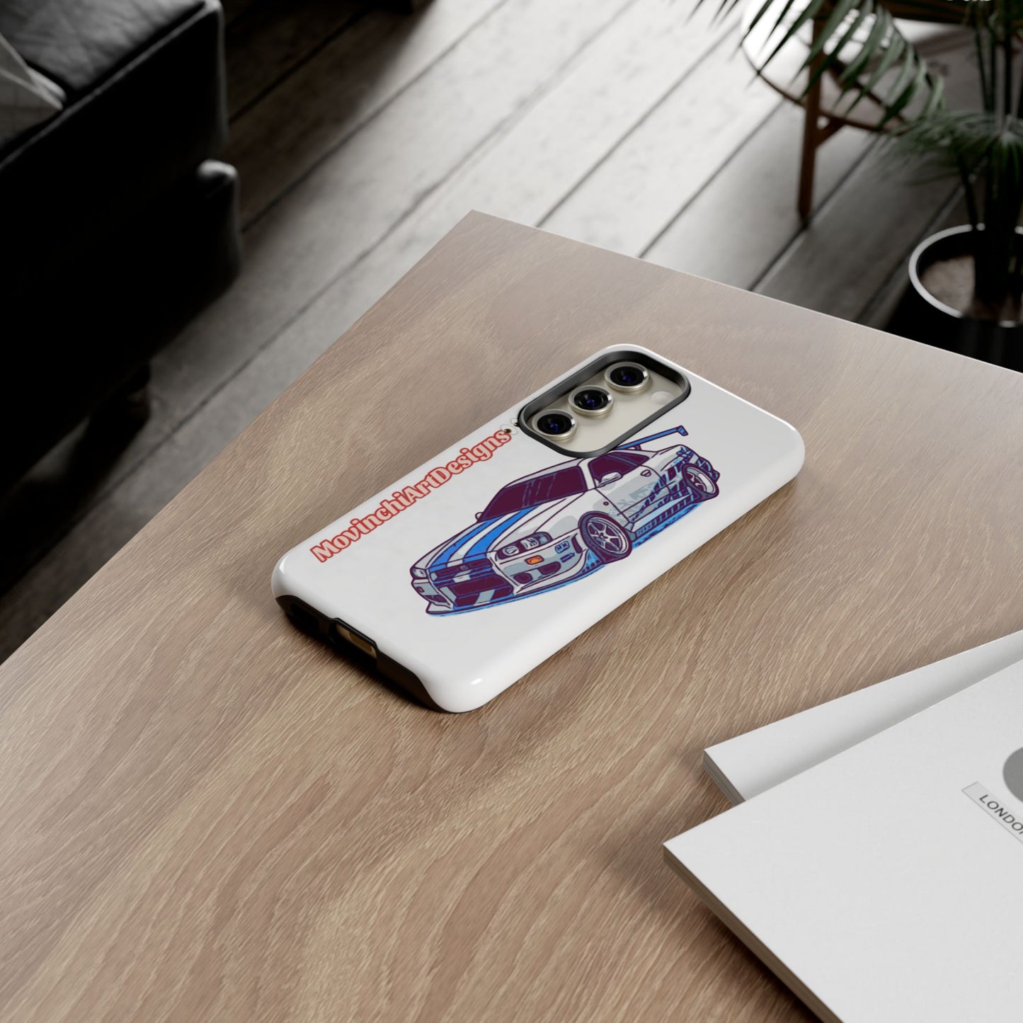 Retro Skyline r34 Phone Case — Vintage Sports Car Graphic