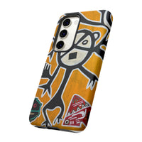 Abstract TAINO  Tribal Art Phone Case – Bold Orange Graphic Protective Cover