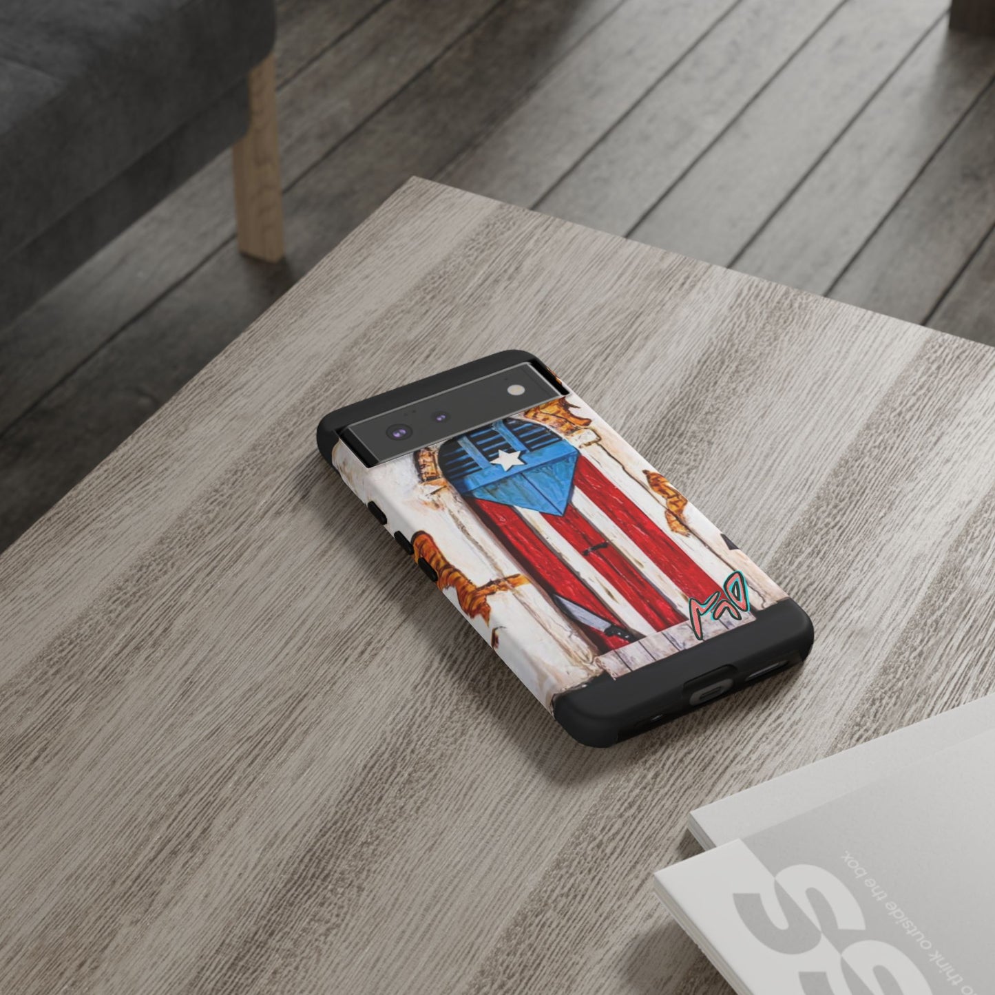 Puerto Rican Flag Phone Case - Rustic Coquí Door Design Tough Case