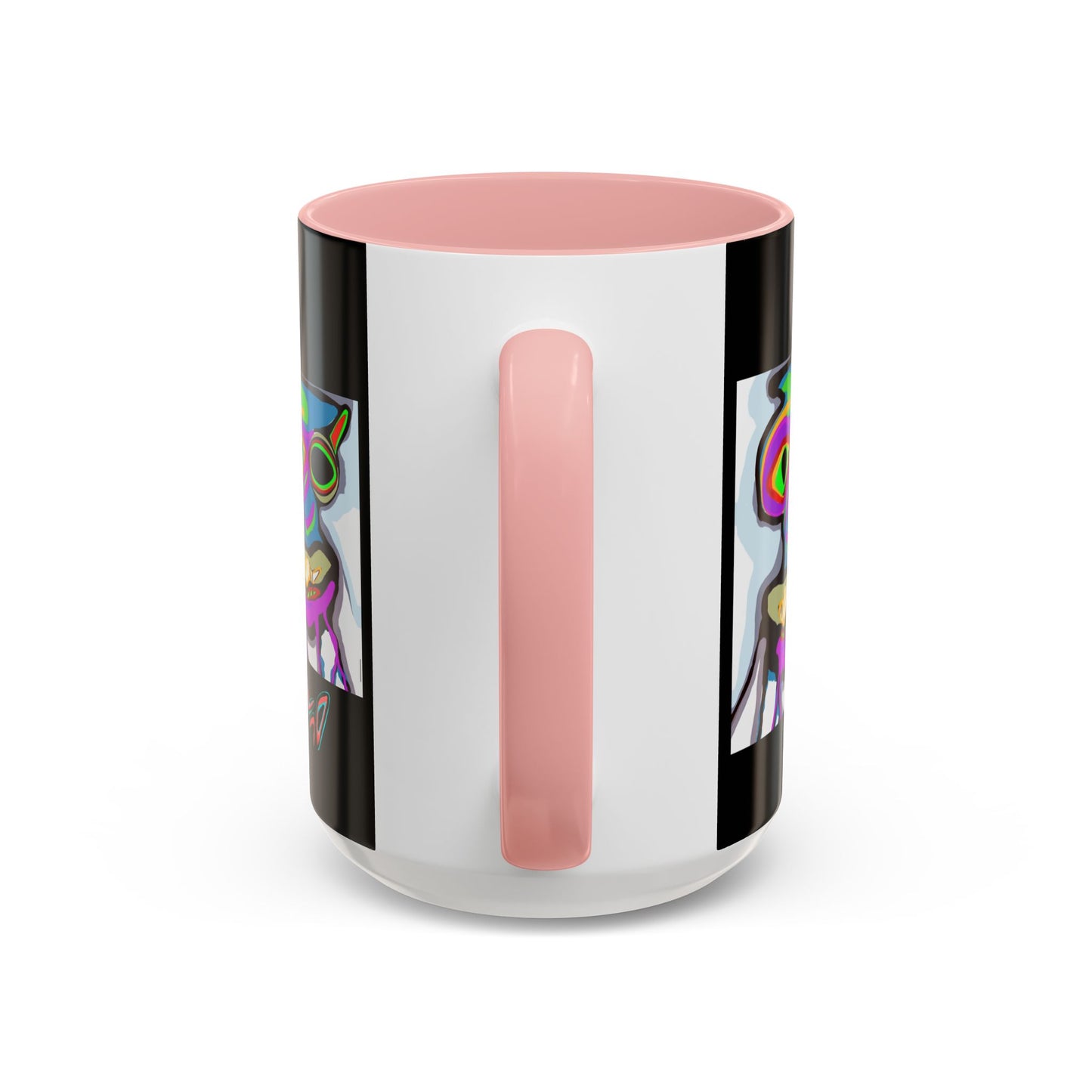 Abstract Alien Art Coffee Mug — Colorful Surreal Creature Accent Mug