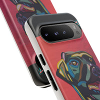 Colorful Pit LABRADOR Tough Phone Case — Vibrant Pop Art Dog Design