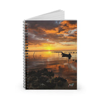 Sunset Harbor Spiral Notebook — Lined Journal for Travel, Reflection & Beach Lovers