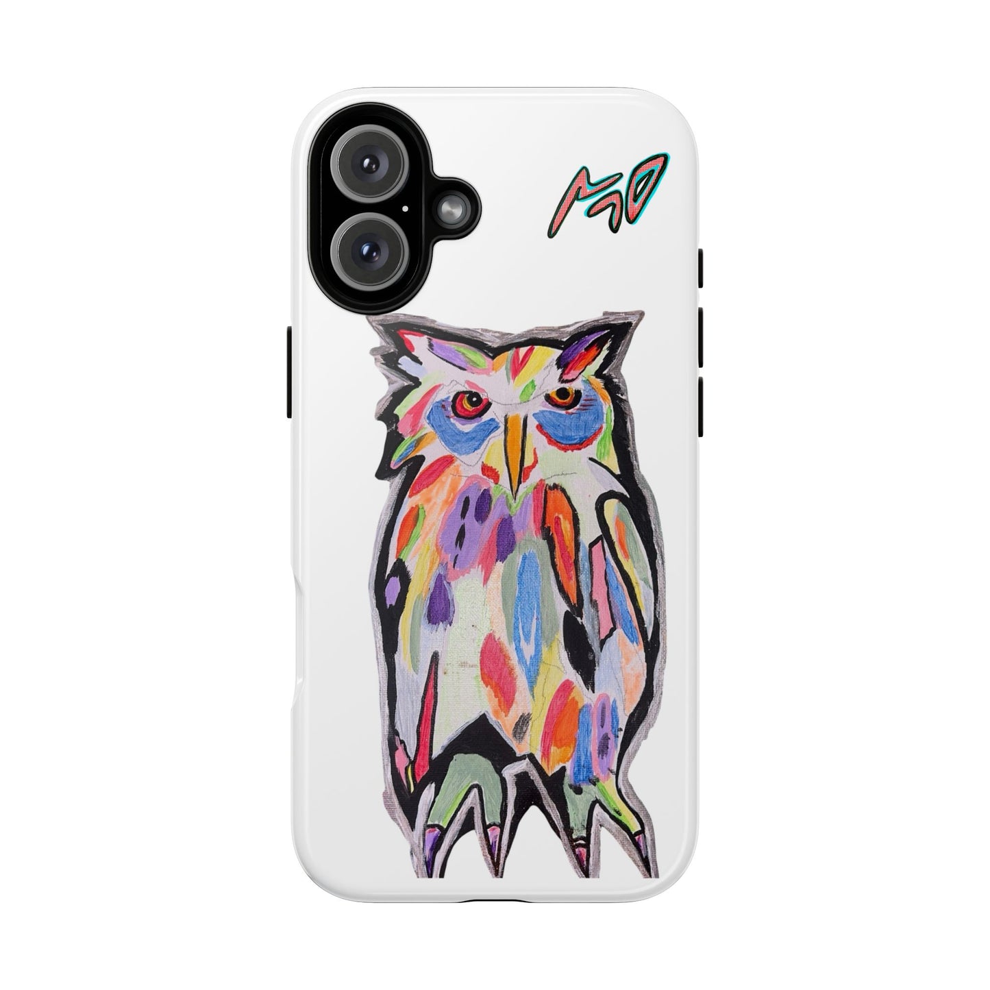 Colorful Owl Phone Case — Artistic Owl Illustration Tough Case