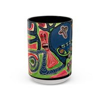 AFTER LIFE2.0  Abstract Neon Doodle Coffee Mug — Colorful Surreal Art Accent Mug (11/15oz)