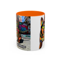 Colorful Pop Art Dog Accent Coffee Mug — Vibrant French Bulldog Design (11/15 oz)