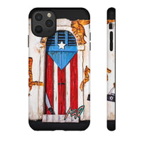 Puerto Rican Flag Phone Case - Rustic Coquí Door Design Tough Case