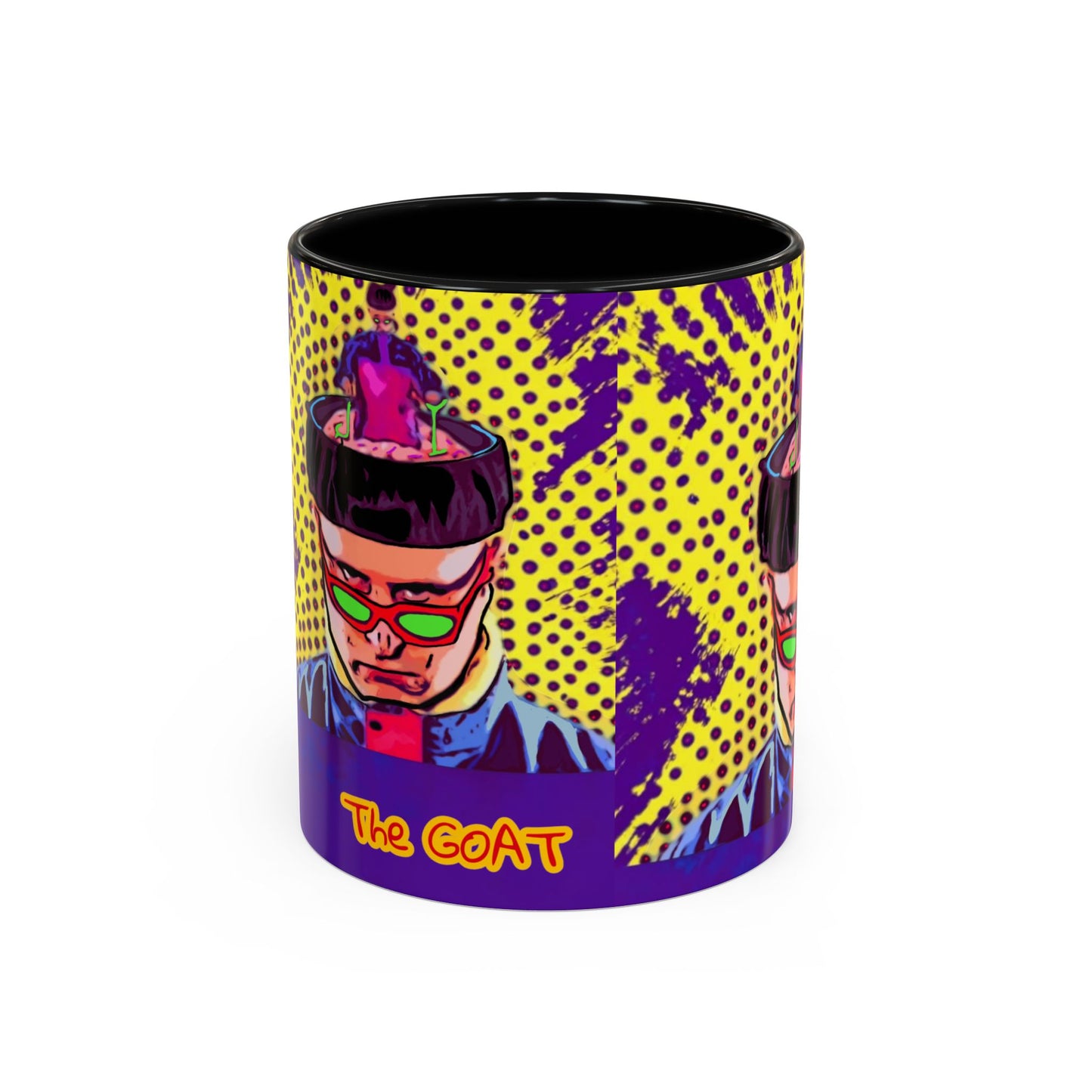 OLIVER TREE"The GOAT" Pop Art Coffee Mug – Colorful Retro Graphic Accent Mug (11/15oz)