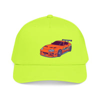 2JZ.  Retro Orange Sports Car Baseball Cap — Vintage JDM Supra Snapback