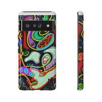 CRAZY4  Abstract Neon Skull Phone Case — Colorful Psychedelic Protective Cover