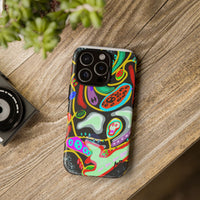 CRAZY4  Abstract Neon Skull Phone Case — Colorful Psychedelic Protective Cover