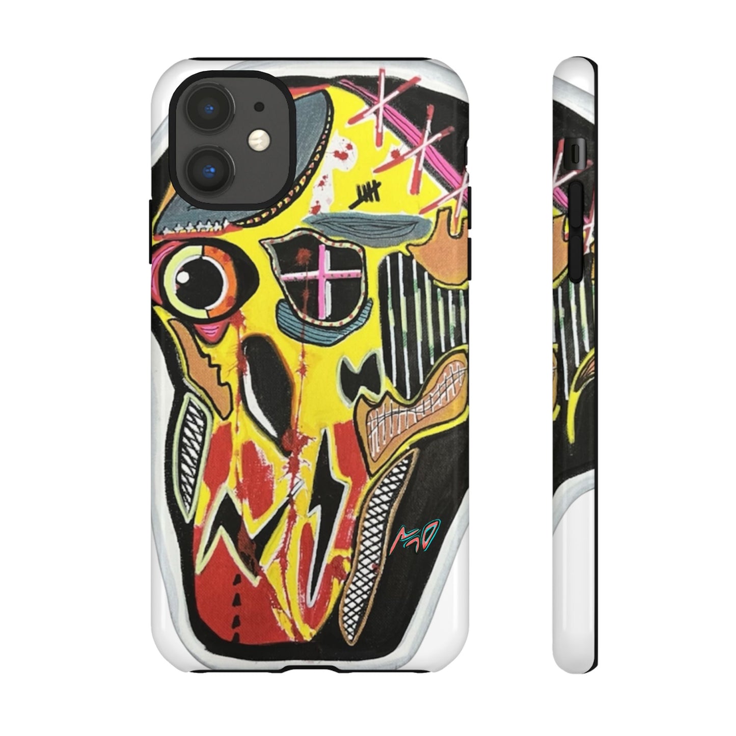 VINCENT.  Skull Riot Phone Case – Colorful Abstract Horror Art Protective Cover
