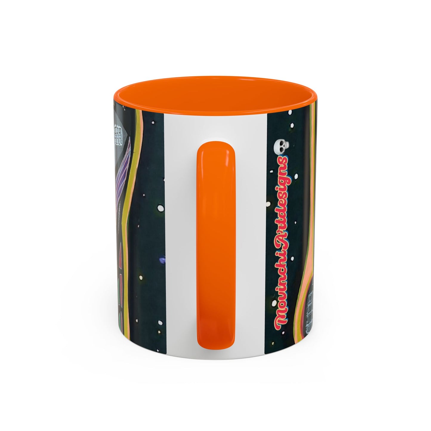 VINCENT  Skull Pop Art Accent Coffee Mug — Colorful Neon Tribal Skull Design (11/15oz)