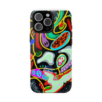CRAZY4  Abstract Neon Skull Phone Case — Colorful Psychedelic Protective Cover