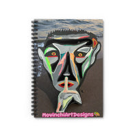 SILENCE.  Abstract Face Spiral Notebook — MovinchiArtDesigns Ruled Journal