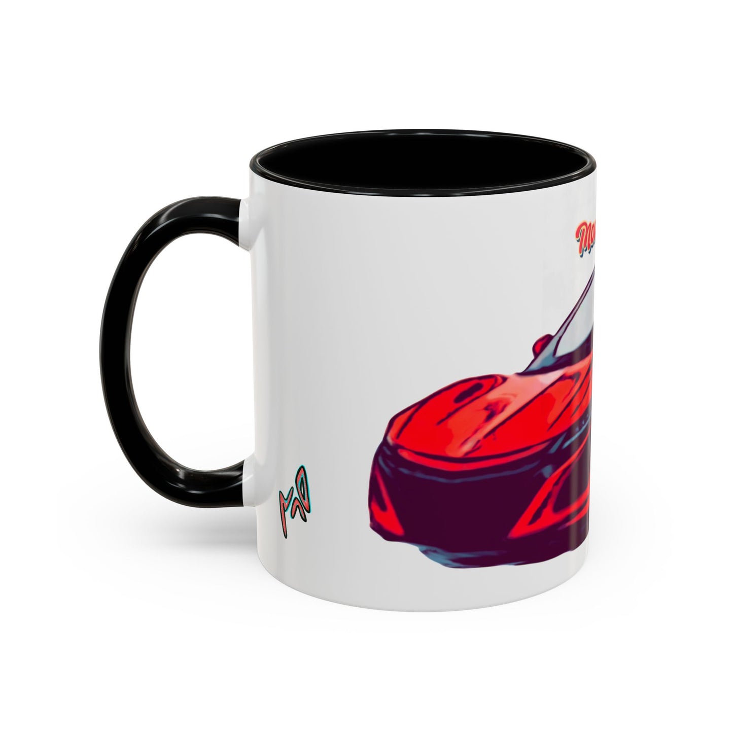 Red NSX Supercar Accent Coffee Mug — MovinchiArtDesigns Sports Car Graphic