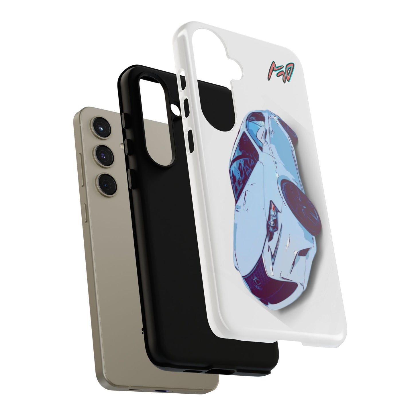 Melvin White Sports Car Phone Case - Retro Pop Art Supercar Protective Tough Case