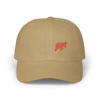 Embroidered Floral Sea Turtle Dad Cap