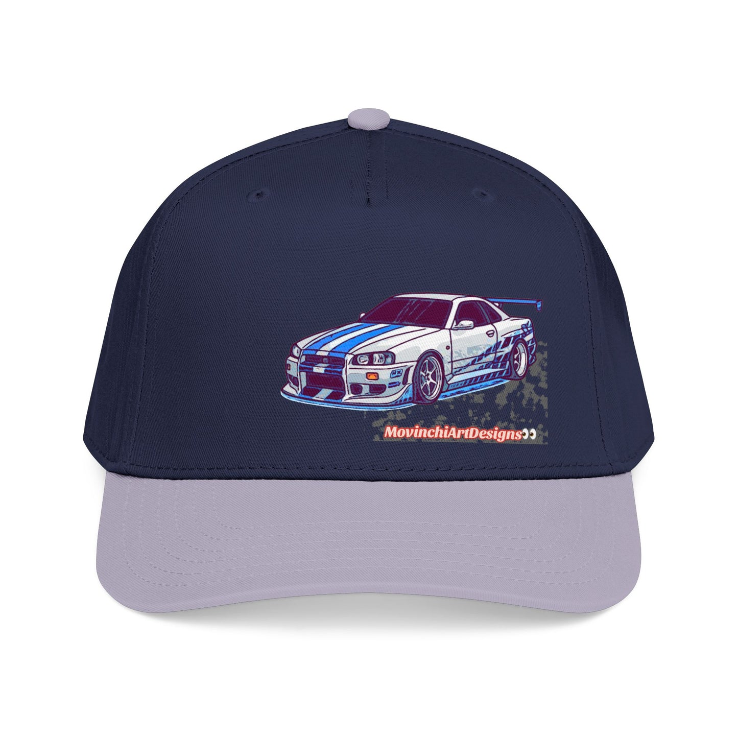 Racing Skyline Embroidered Cap — Vintage GT Sports Car Hat