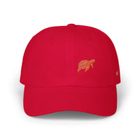 Embroidered Floral Sea Turtle Dad Cap