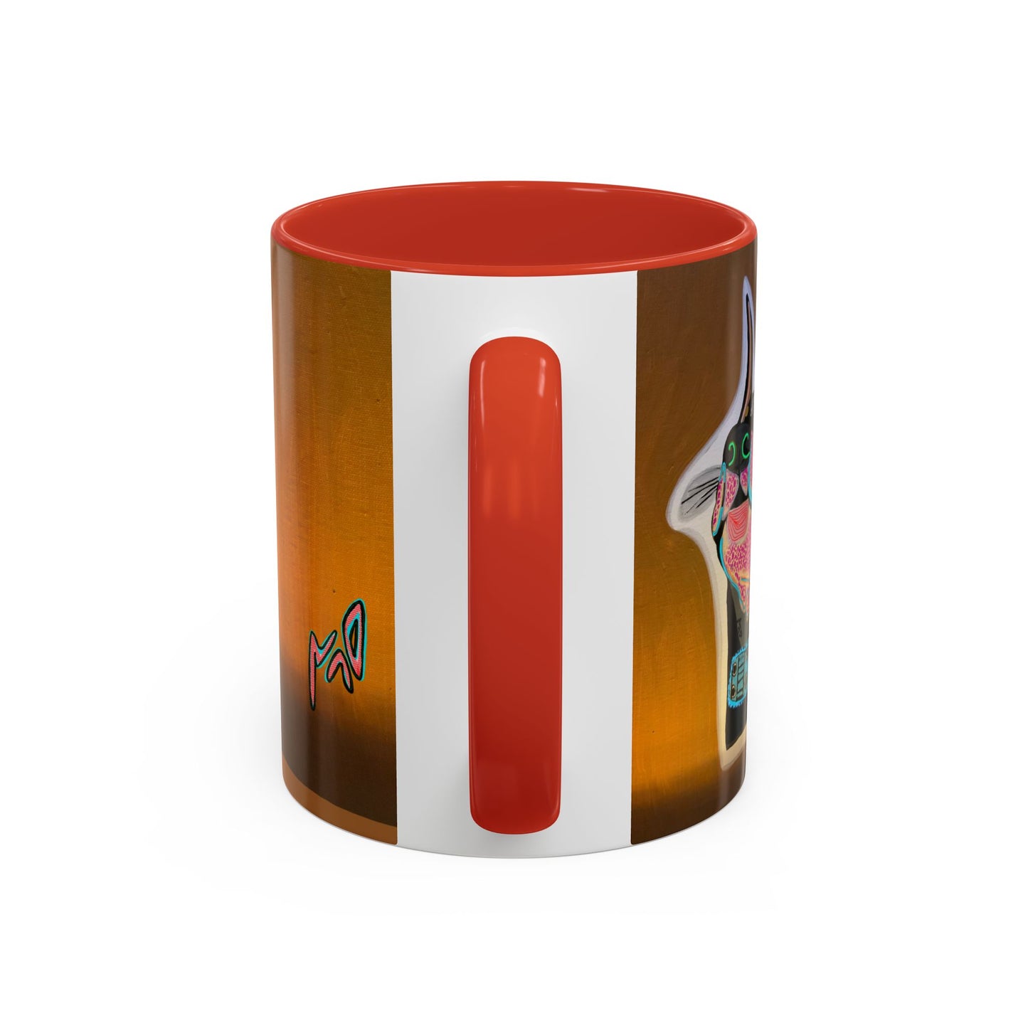 Colorful Doberman Accent Coffee Mug — Vibrant Dog Portrait Ceramic Mug (11/15oz)