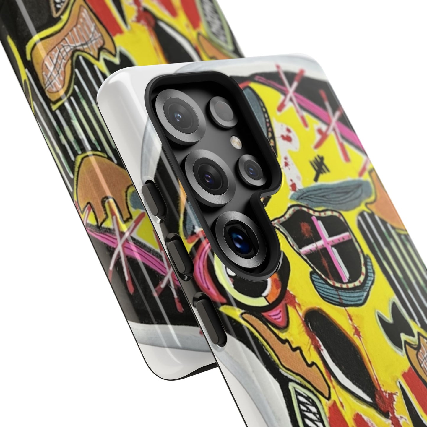 VINCENT.  Skull Riot Phone Case – Colorful Abstract Horror Art Protective Cover