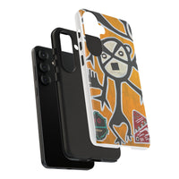 Abstract TAINO  Tribal Art Phone Case – Bold Orange Graphic Protective Cover