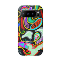 CRAZY4  Abstract Neon Skull Phone Case — Colorful Psychedelic Protective Cover