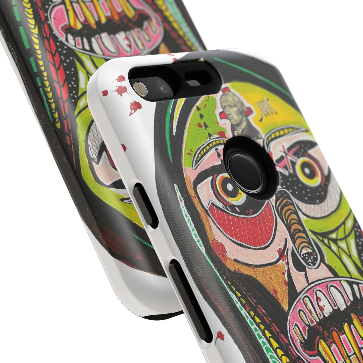 KUNTA.  Abstract Tribal Skull Phone Case — Colorful Street Art Protective Cover