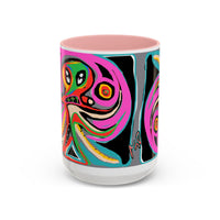 Abstract Neon octopussy Coffee Mug — Colorful Pop Art Accent Mug (11/15oz)