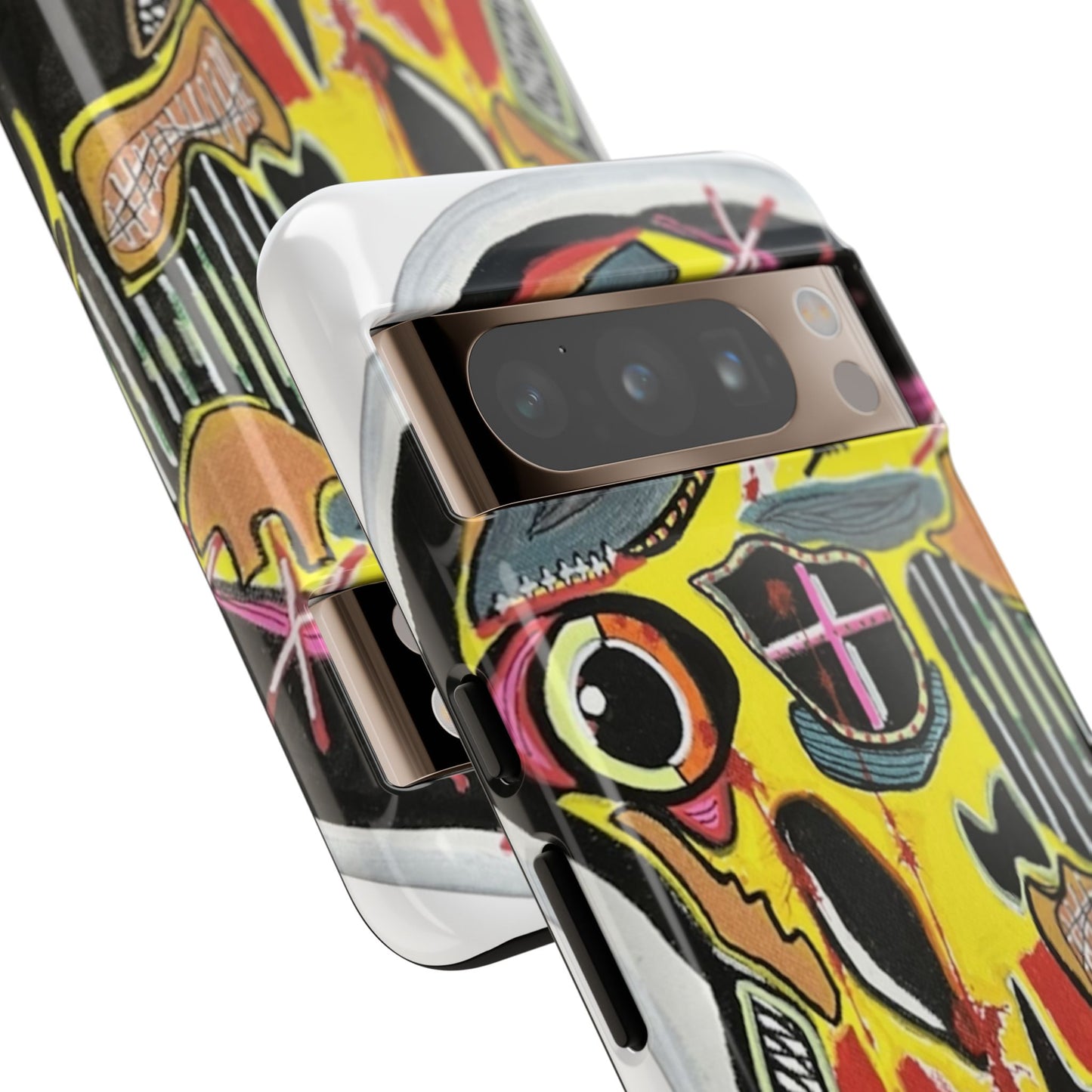 VINCENT.  Skull Riot Phone Case – Colorful Abstract Horror Art Protective Cover