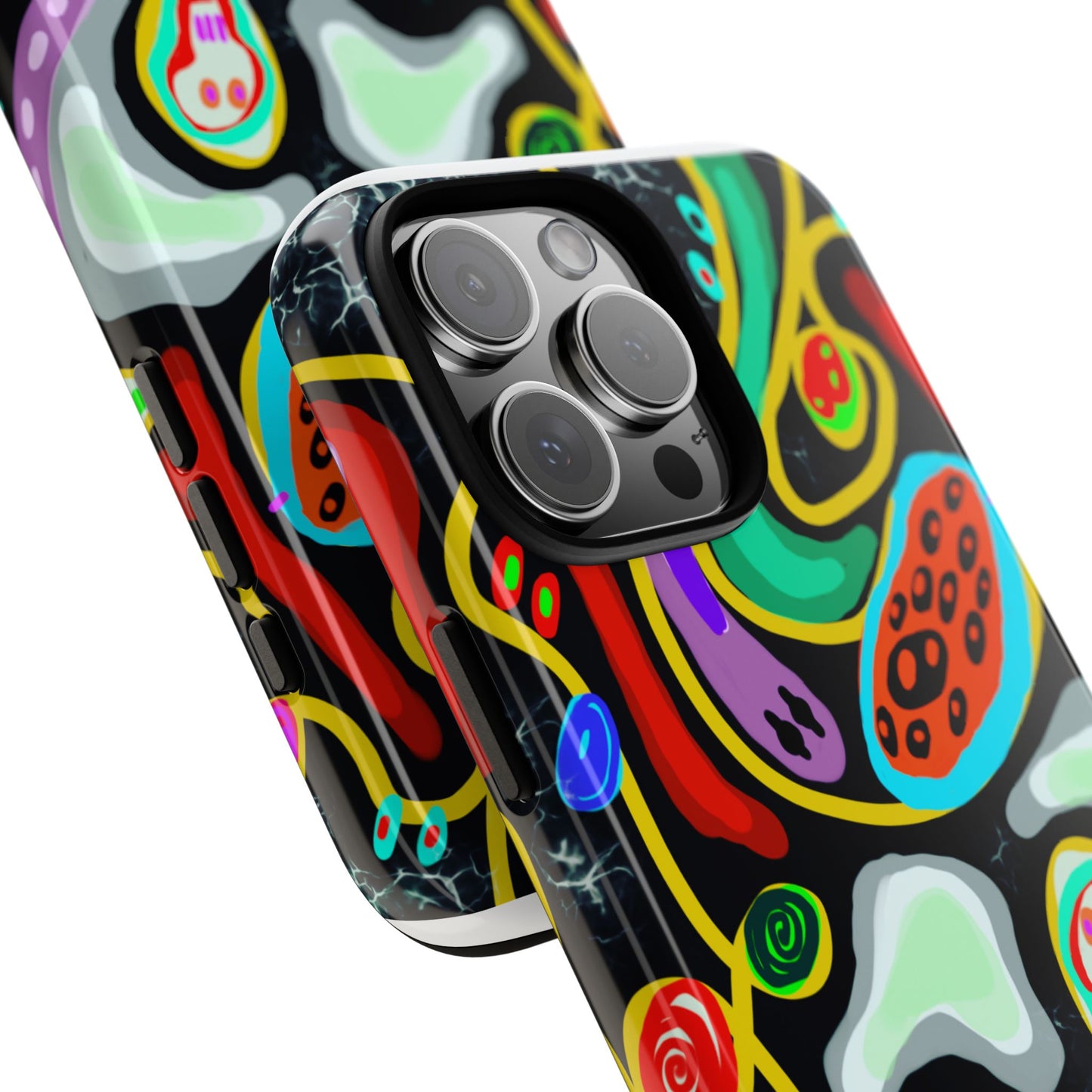 CRAZY4  Abstract Neon Skull Phone Case — Colorful Psychedelic Protective Cover