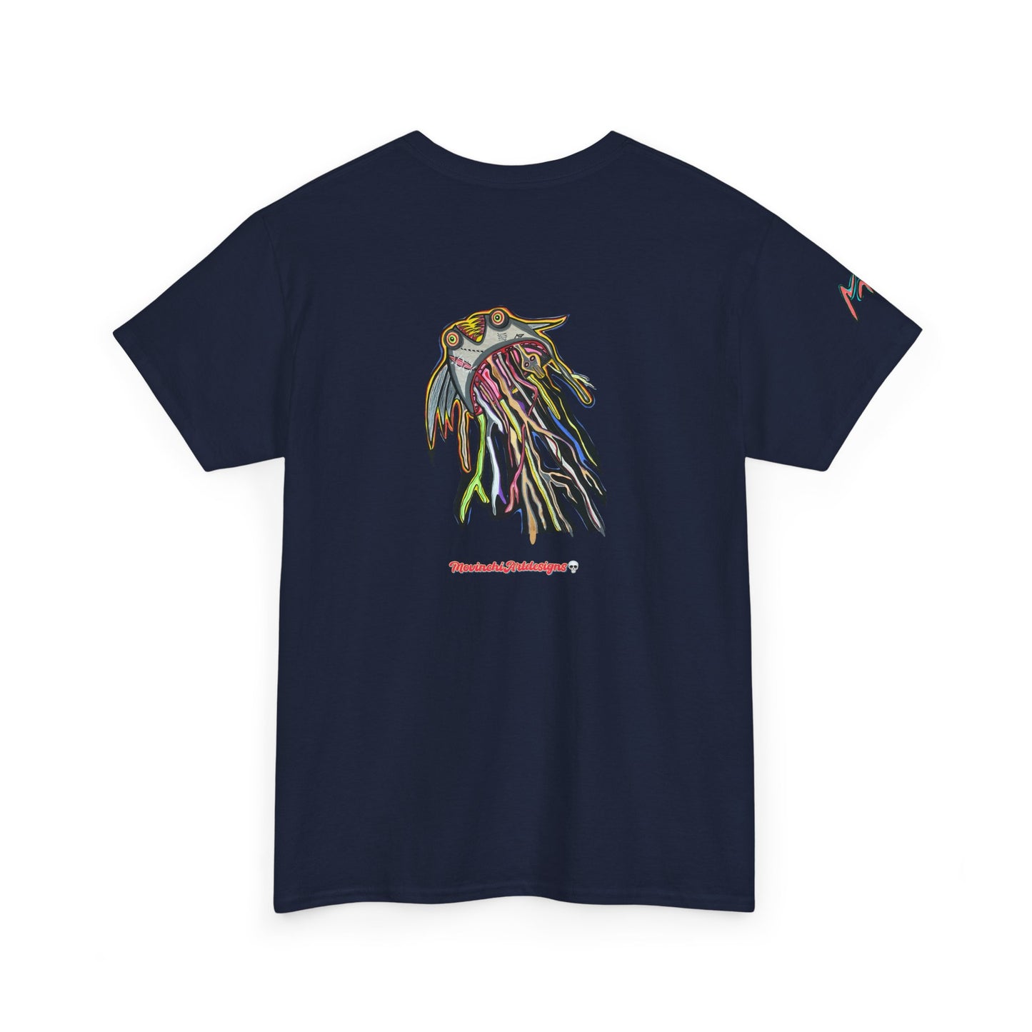Graphic Tee — Colorful CRAZY TUNA  Illustration Back Print Tee