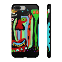 CRAZY.   Tribal Face Phone Case — Colorful Modern Art iPhone Cover