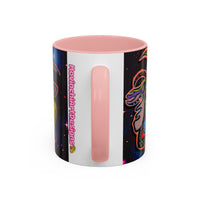 Psychedelic RYDER2.0   Space Goat Accent Coffee Mug — Colorful Cosmic Animal Art (11/15oz)