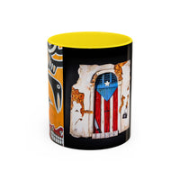 Puerto Rico Flag Coffee Mug — Rustic Street Art Accent Mug (11/15 oz)