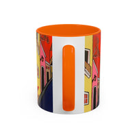 SAN SEBASTIAN.  Colorful Street Scene Accent Coffee Mug — Vibrant Urban Art Ceramic Mug (11/15oz)