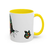 Colorful Butterfly Coffee Mug — Vibrant Monarch Art Accent Mug (11/15oz)