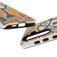 Abstract TAINO  Tribal Art Phone Case – Bold Orange Graphic Protective Cover