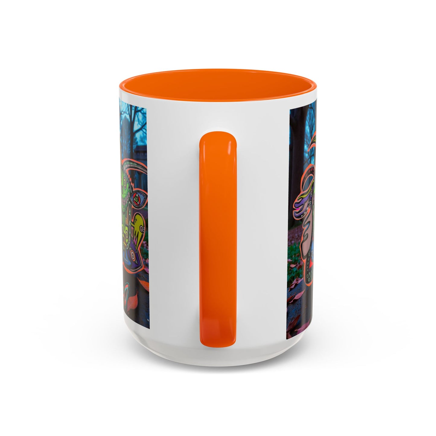 RYDER4.0  Psychedelic Forest Accent Coffee Mug – Colorful Trippy Creature Design (11/15oz)
