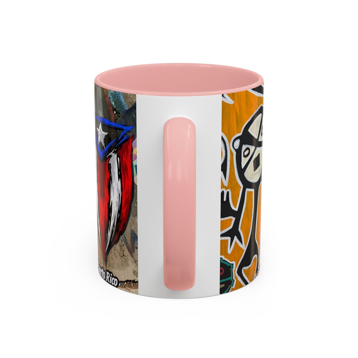 Puerto Rico Flag Coffee Mug — Rustic Street Art Accent Mug (11/15 oz)