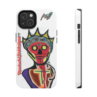 Artistic Crown KING GRAY  Skull Tough Phone Case — Colorful Abstract Guardian Design