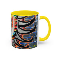 Abstract Street-Art Eye Coffee Mug — Colorful Graffiti Accent Mug (11/15 oz)