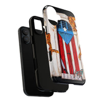 Puerto Rican Flag Phone Case - Rustic Coquí Door Design Tough Case